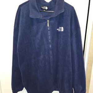 The North Face Men's Navy Fleece Jacket Size 2xl